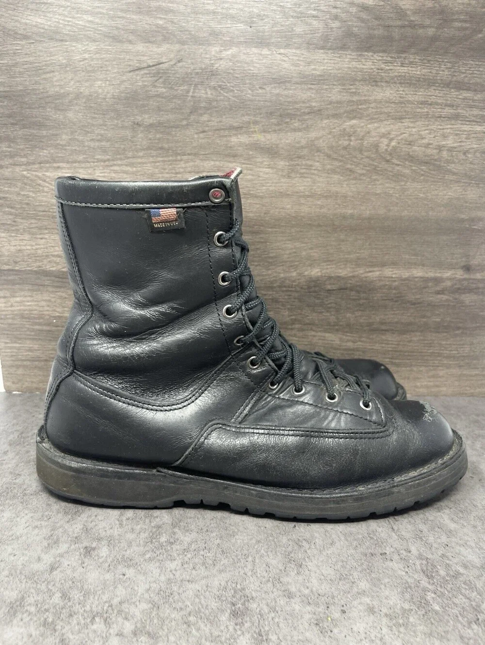 DANNER Recon 200G 8 Inch Boots Mens Size 12 Black Leather Work Waterproof Combat